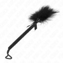 KINK Nylonowa Rożdżka z Piorami i Czarną Kulą 25 cm - Akcesorium Sensoryczne KINK