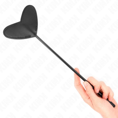 KINK Paddle Heart Czarna 33x10 cm - Skorzana Paleta o Anatomicznym Kształcie KINK