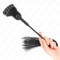 KINK Paddle w kształcie stopy z frędzlami 31 cm - czarne wykończenie KINK