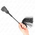 KINK Paddle w kształcie stopy z frędzlami 31 cm - czarne wykończenie KINK