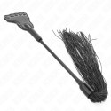 KINK Paddle w kształcie stopy z frędzlami 31 cm - czarne wykończenie KINK