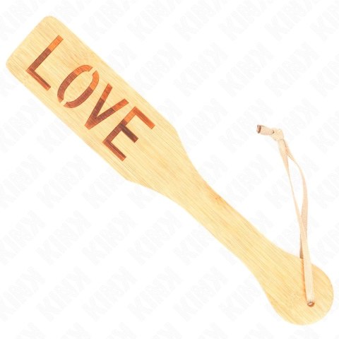 KINK Paleta Bambusowa Słowo Miłość 32x5,5 cm - Wytrzymała Drewniana Powierzchnia KINK