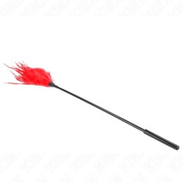 KINK Red Feather Duster 45 cm - Elegancki Model do Delikatnej Stymulacji KINK