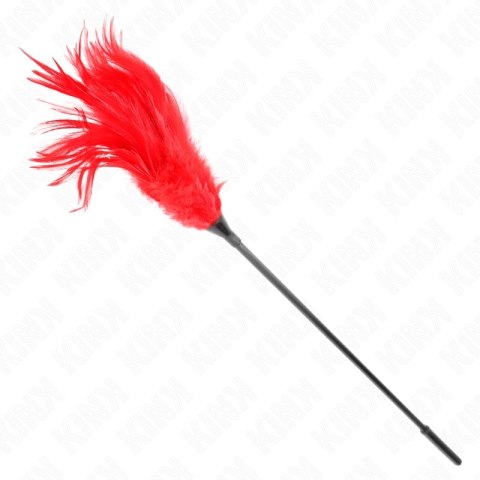 KINK Red Feather Duster 45 cm - Elegancki Model do Delikatnej Stymulacji KINK