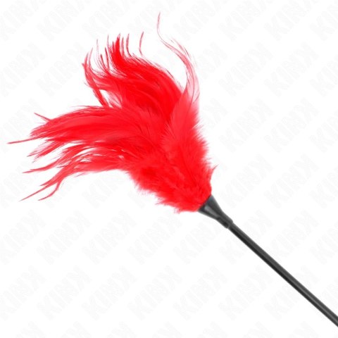 KINK Red Feather Duster 45 cm - Elegancki Model do Delikatnej Stymulacji KINK