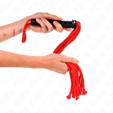 KINK Rojo bicz linowy 56 cm - wytrzymały model z plecioną rączką KINK