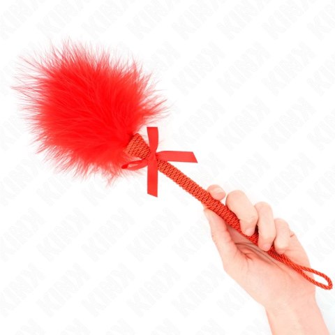 KINK Rozdżka Nylonowa z Piorami i Czerwoną Końcowką 25 cm KINK