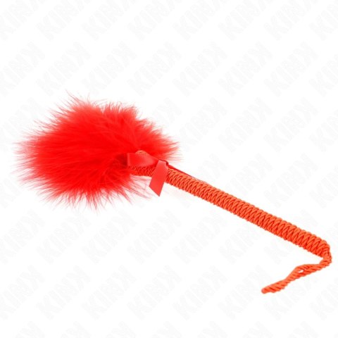 KINK Rozdżka Nylonowa z Piorami i Czerwoną Końcowką 25 cm KINK