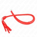 KINK Snake Whip 65cm czerwony pierścień - skorzany bat z ergonomicznym uchwytem KINK
