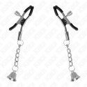 KINK Srebrny zacisk z dzwoneczkiem 6 cm - metalowy klips dekoracyjny KINK