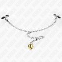 KINK Zaciski Łańcuszkowe z Dzwonkiem 30cm Metal Chrom KINK