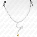 KINK Zaciski Łańcuszkowe z Dzwonkiem 30cm Metal Chrom KINK
