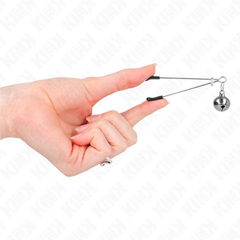 KINK Zaciski Precyzyjne na Sutki Srebrne 7 cm - Regulowane, Metalowe KINK