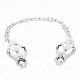 KINK Zaciski japońskie z łańcuchem metalowym 30 cm srebrny KINK