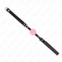 KINK Ball Gag Pink Gold 4 cm - Pasek 60x2 cm, silikon i metal KINK