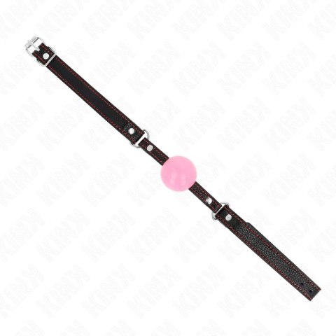 KINK Ball Gag Pink Gold 4 cm - Pasek 60x2 cm, silikon i metal KINK