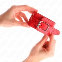 KINK Cienkie mankiety na nadgarstki czerwone, regulacja 21-33 cm KINK