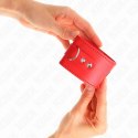 KINK Cuffs na nadgarstki z zamknięciem na kłodkę czerwone 16-23 cm KINK