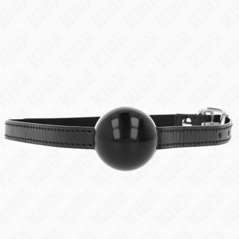 KINK Czarny pasujący gadżet z kulką silikonową 4 cm, regulowany 65x1,5 cm KINK