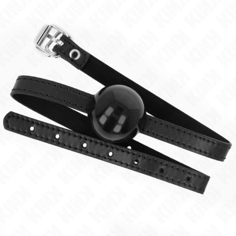 KINK Czarny pasujący gadżet z kulką silikonową 4 cm, regulowany 65x1,5 cm KINK