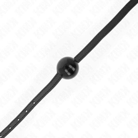 KINK Czarny pasujący gadżet z kulką silikonową 4 cm, regulowany 65x1,5 cm KINK