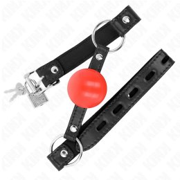 KINK Czerwona Piłka TPE 4 cm - System regulacji, pasek 60x2 cm KINK