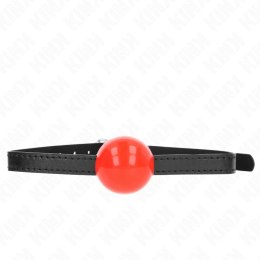 KINK Czerwona piłka pełna 4 cm - regulowany pasek 65x1,5 cm KINK