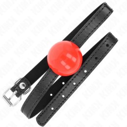 KINK Czerwona piłka pełna 4 cm - regulowany pasek 65x1,5 cm KINK