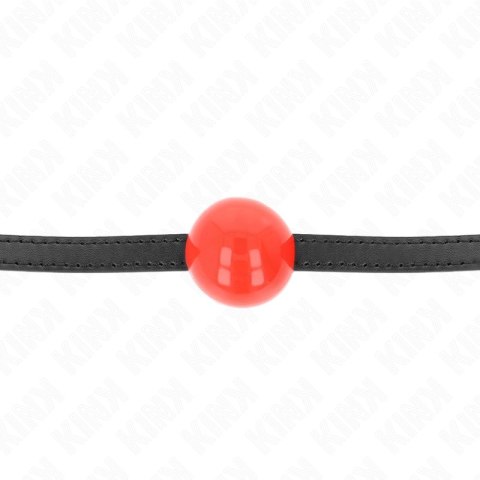 KINK Czerwona piłka pełna 4 cm - regulowany pasek 65x1,5 cm KINK