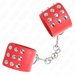 KINK Czerwone Zapinane Opaski na Nadgarstki Regulowane 19-24 cm KINK
