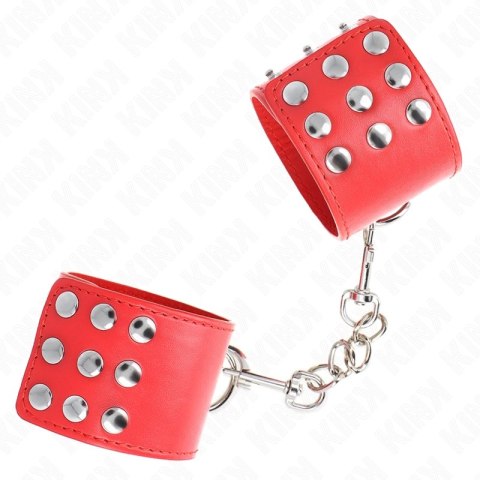 KINK Czerwone Zapinane Opaski na Nadgarstki Regulowane 19-24 cm KINK