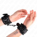 KINK Diamond Pattern Czarne Regulowane Zapinane Opaski na Nadgarstki 17-26 cm KINK