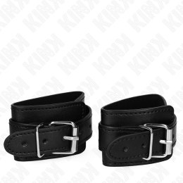 KINK Dungeon - Opaski na nadgarstki czarne z regulacją 21-28 cm KINK