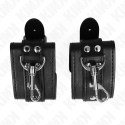 KINK Dungeon - Opaski na nadgarstki czarne z regulacją 21-28 cm KINK