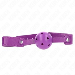 KINK Fioletowa Piłka Oddychająca 4,5 cm - Pasek 65x2,5 cm, silikonowa KINK