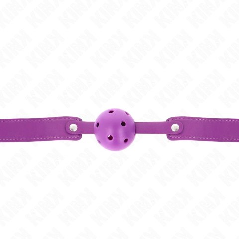 KINK Fioletowa Piłka Oddychająca 4,5 cm - Pasek 65x2,5 cm, silikonowa KINK