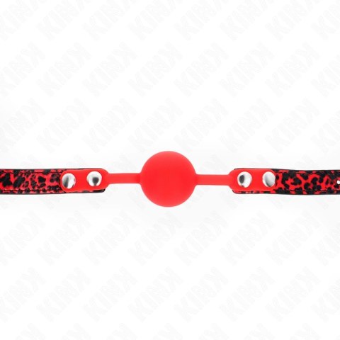 KINK Gag 2 silikonowa kulka 4 cm - pasek 60x2 cm, czarny KINK