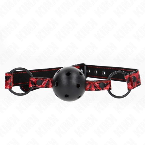KINK Gag Model 2 - anatomiczna kulka diamentowa, regulowany pasek 42-60 cm KINK