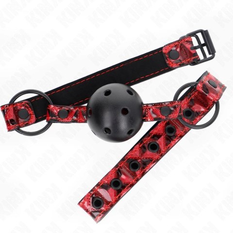 KINK Gag Model 2 - anatomiczna kulka diamentowa, regulowany pasek 42-60 cm KINK