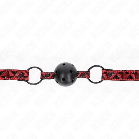 KINK Gag Model 2 - anatomiczna kulka diamentowa, regulowany pasek 42-60 cm KINK