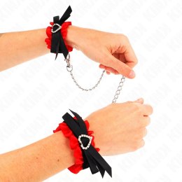 KINK Koronkowe Opaski na Nadgarstki Red Heart Regulowane 22-35 cm KINK