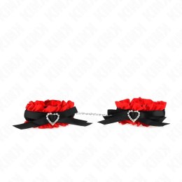 KINK Koronkowe Opaski na Nadgarstki Red Heart Regulowane 22-35 cm KINK