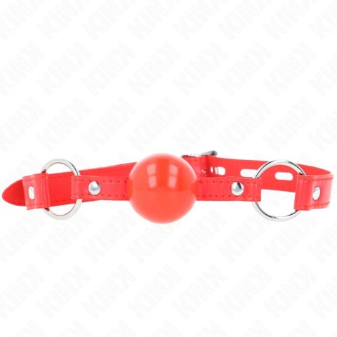 KINK Kula TPE 4 cm z zamkiem, pasek 60x2 cm, kolor czerwony KINK