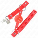 KINK Kula TPE 4 cm z zamkiem, pasek 60x2 cm, kolor czerwony KINK