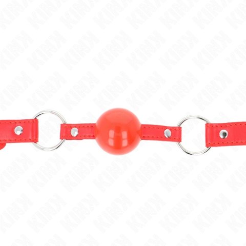 KINK Kula TPE 4 cm z zamkiem, pasek 60x2 cm, kolor czerwony KINK