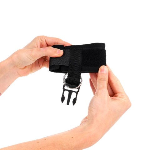 KINK Neoprenowe opaski na nadgarstki czarne z regulacją 22-34 cm KINK