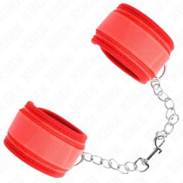 KINK Neoprenowe opaski na nadgarstki czerwone 42x5 cm z metalowym zapięciem KINK