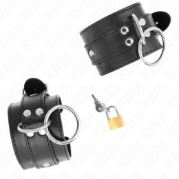 KINK O-Ring opaski na nadgarstki czarne regulowane 20-28 cm x 5,5 cm KINK