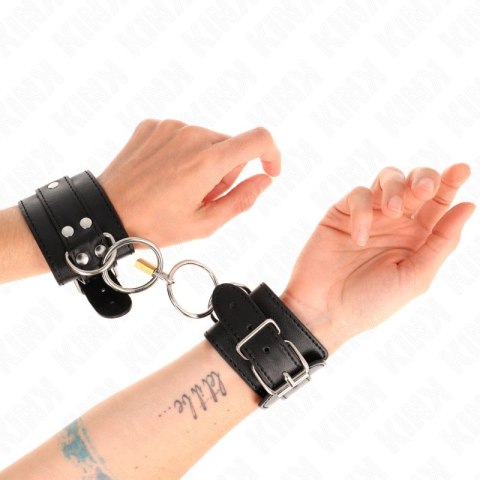 KINK O-Ring opaski na nadgarstki czarne regulowane 20-28 cm x 5,5 cm KINK