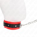 KINK Obroża z Smyczą Model 3 Czerwony 65 cm - Skorzana, Regulowana KINK